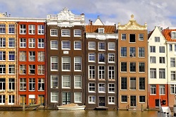 living along the canal in Amsterdam