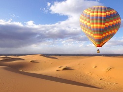fun ride on a balloon through Dubai deserts and the city