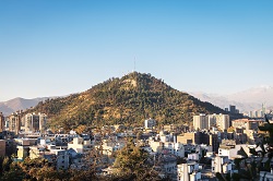 view the city of Santiago atop San Cristobal Hill