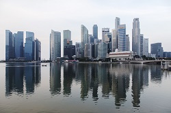 Singapore has a very modern downtown