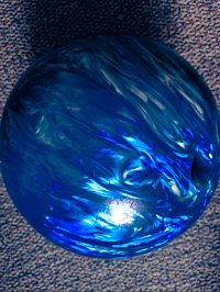 the bowling ball was one of many blue and/or green objects used for the color photo project
